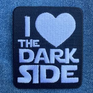 I 🖤 the Dark Side Iron-on Patch